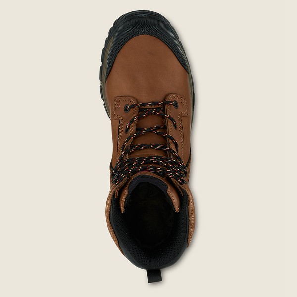 Red Wing Safety Bot Erkek - Flexforce® - 8-Inch Waterproof Toe - Kahverengi/Siyah - 92CQEKMDU